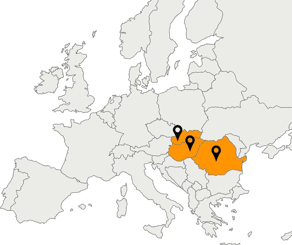 Euroscale közontok maygarország, Románia, Szlovákia